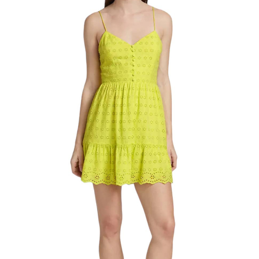 Alice + Olivia dress Fae Eyelet Embroidered minidress size 2 - Picture 1 of 7